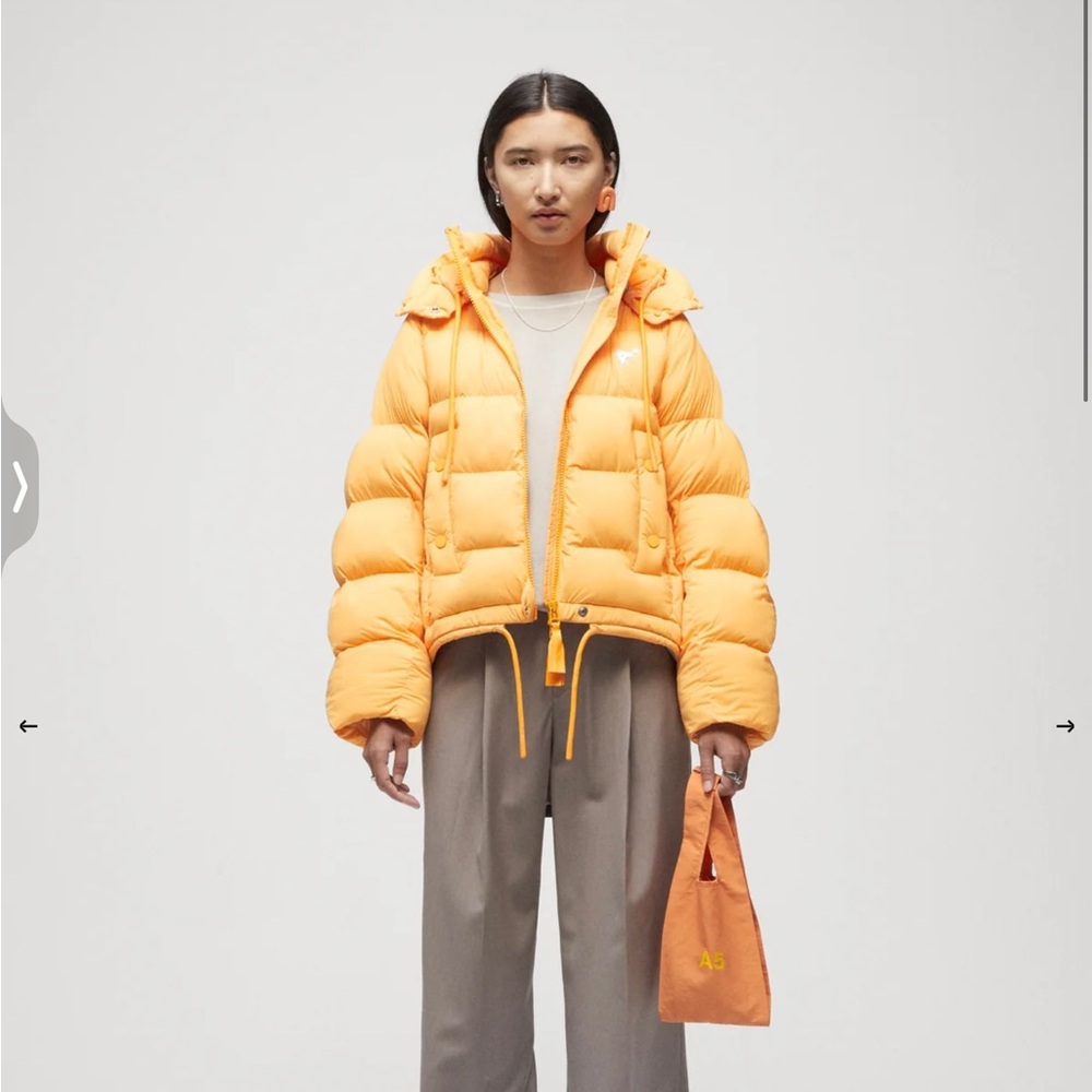 Women's Orange Puffer Jacket